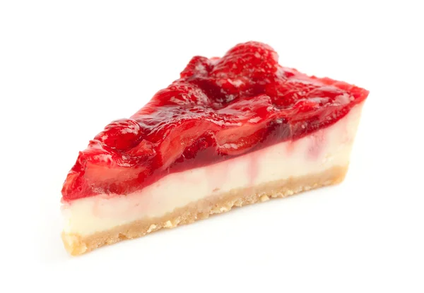 Cheesecake with fresh strawberries — Stock Photo, Image