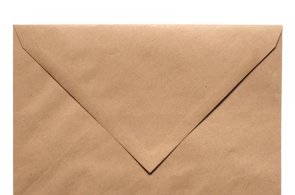 白地に茶色の封筒 — ストック写真