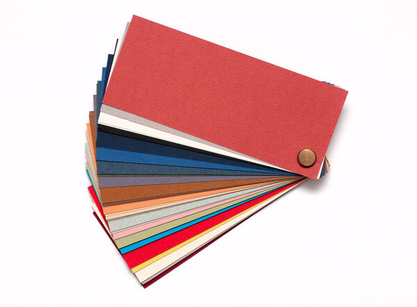 Color samples isolated on a white background