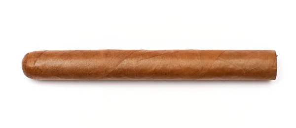 Długo elegancki brązowy cygaro — Zdjęcie stockowe