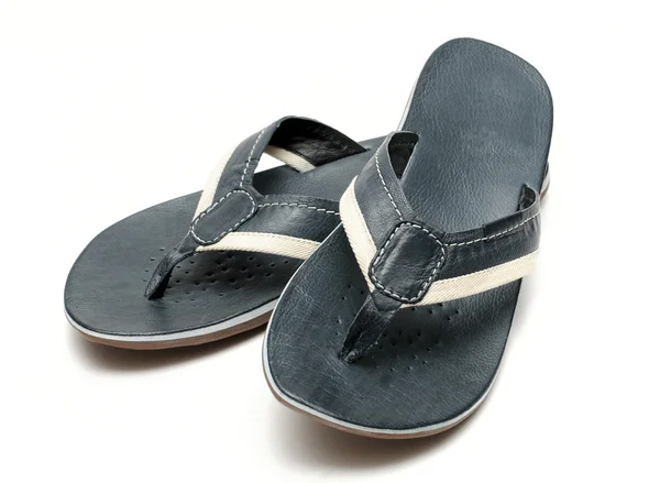 Pánské sandály na bílém pozadí — Stock fotografie