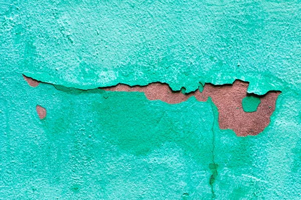 Old paint and wall, cracked wall color blue — Stock Photo, Image