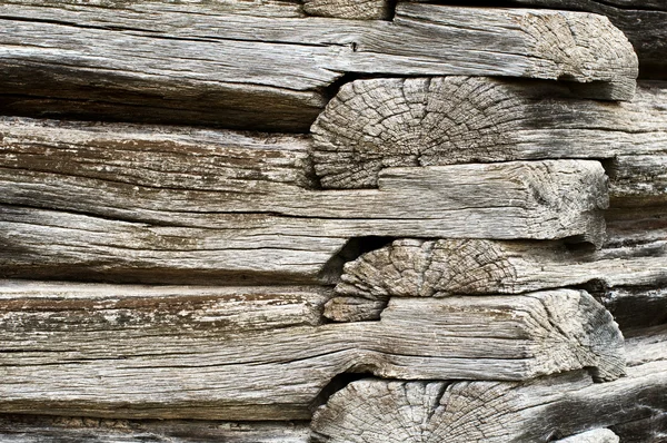 Detail of an old pioneer era log cabin — Stock Photo, Image