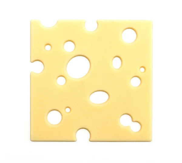 stock image Slice of cheese isolated on white background