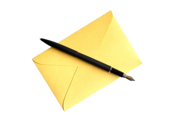 Kuvert och penna — Stockfoto