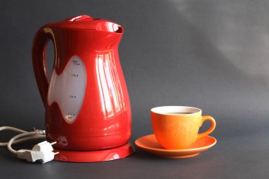 Electric Kettle And Tea clipart