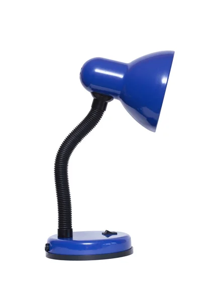 Blaue Schreibtischlampe — Stockfoto