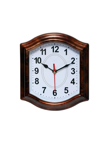 Clock Isolated On White — Stock Photo, Image