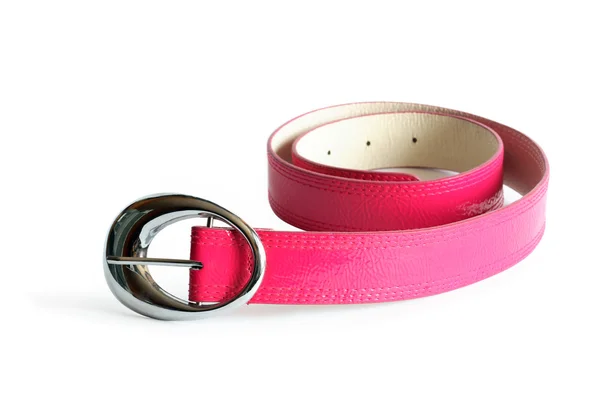 Cinturão rosa em branco — Fotografia de Stock