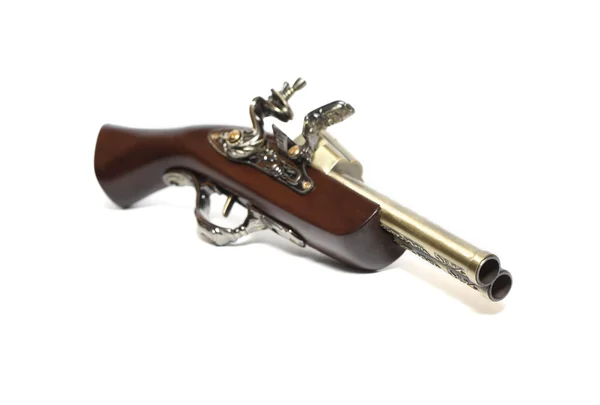 Old Duuble-Barrelled Pistol — Stock Photo, Image