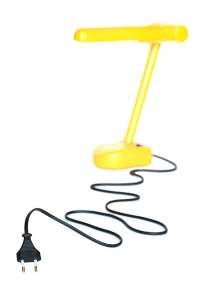 Plug elétrico e lâmpada — Fotografia de Stock