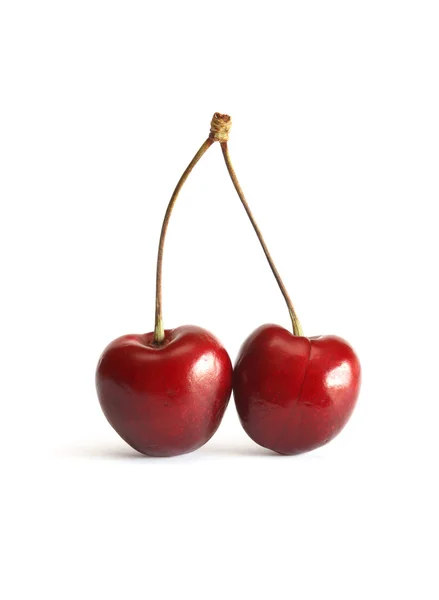 Sweet cherry na bílém pozadí — Stock fotografie