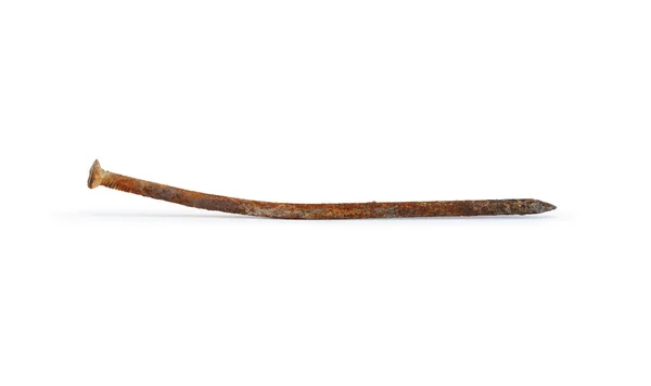Старый ржавый ноготь — стоковое фото