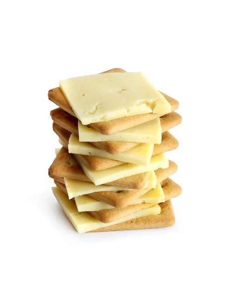 Cracker mit Käse — Stockfoto