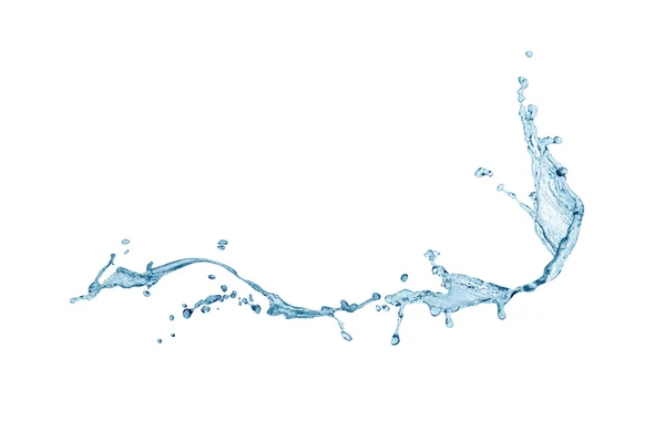 Esguichando água sobre branco — Fotografia de Stock