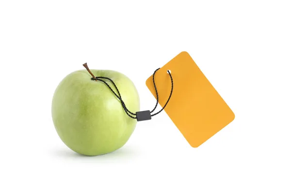 Apple With Price Tag — Stock Photo, Image
