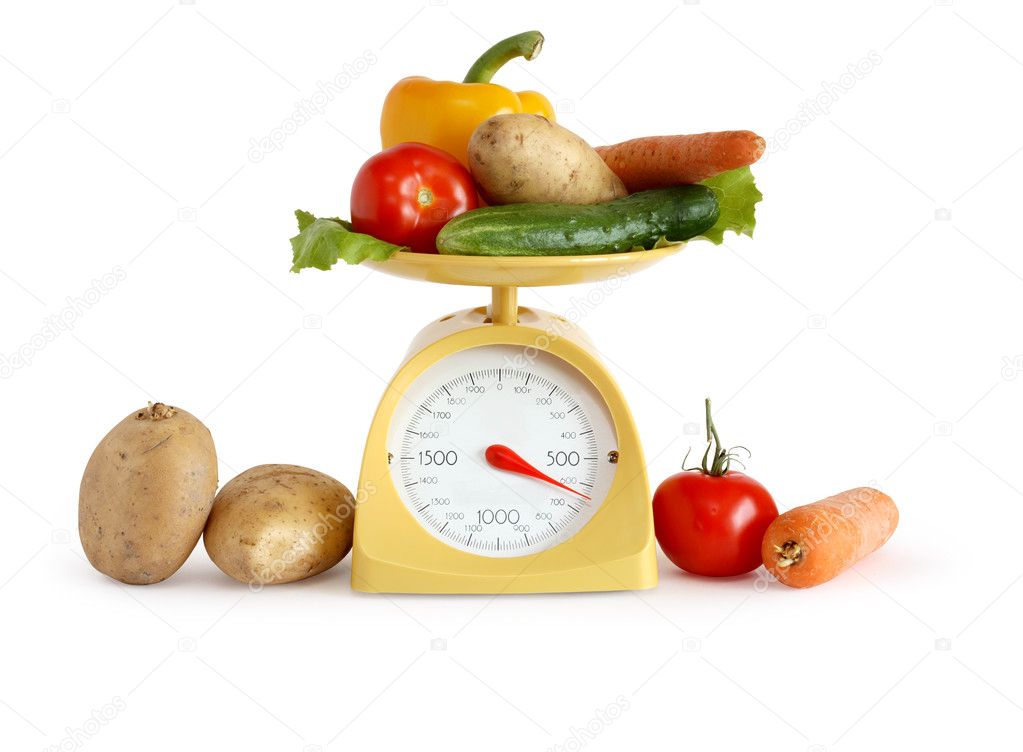 Vegetables On Weight Scale