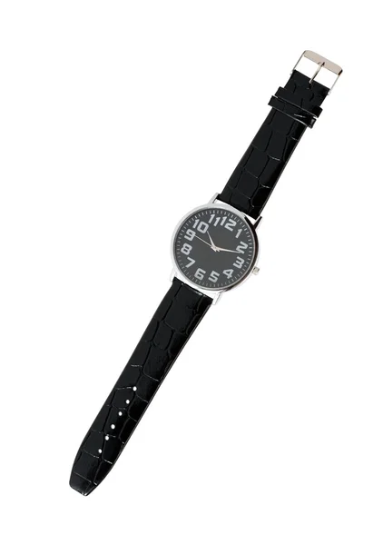 Moderne Armbanduhr auf weiß — Stockfoto