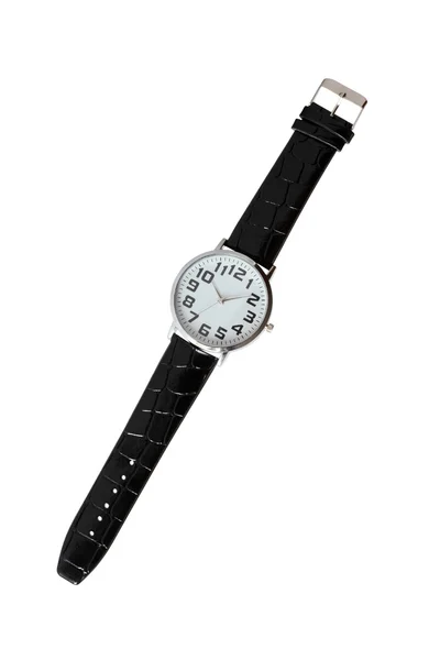 Moderne Armbanduhr auf weiß — Stockfoto
