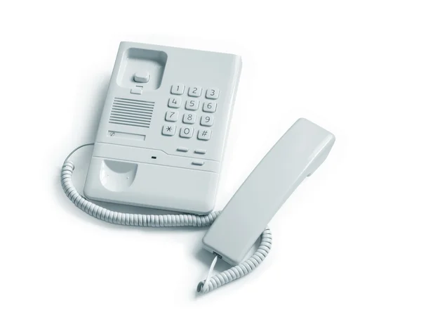 Telefone cinzento e receptor — Fotografia de Stock
