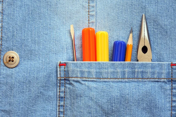 Pocket With Tools — Stock Photo, Image