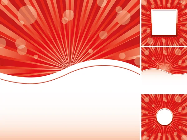Fond abstrait rouge avec bandes — Image vectorielle