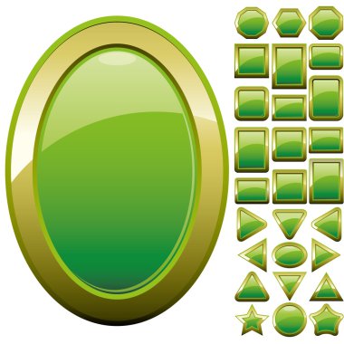 Green buttons clipart