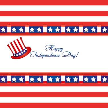 Independence day card clipart