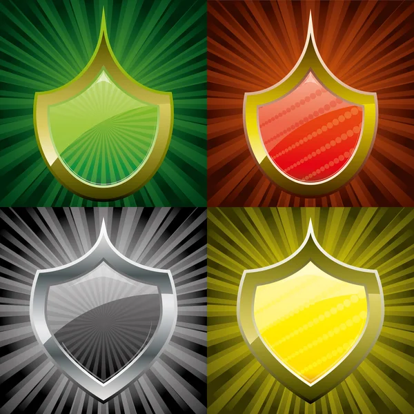 stock vector Set of shields