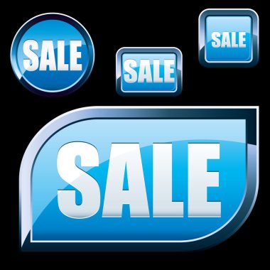 Blue Sale buttons clipart