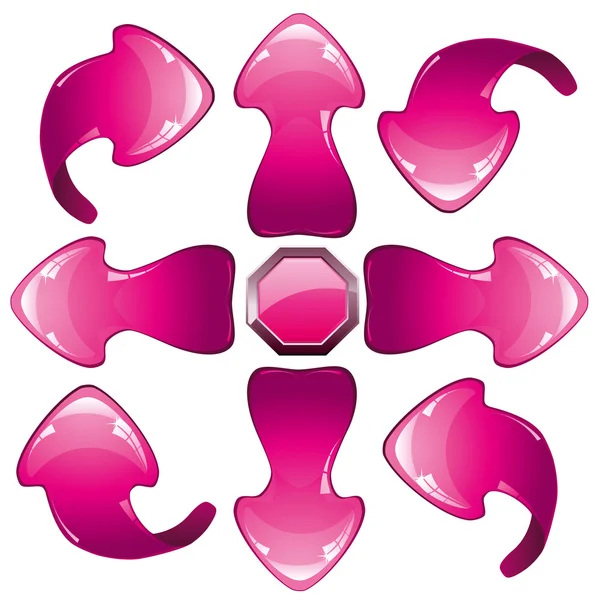 Růžové šipky — Stockový vektor