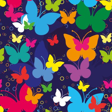 Blue butterflies clipart