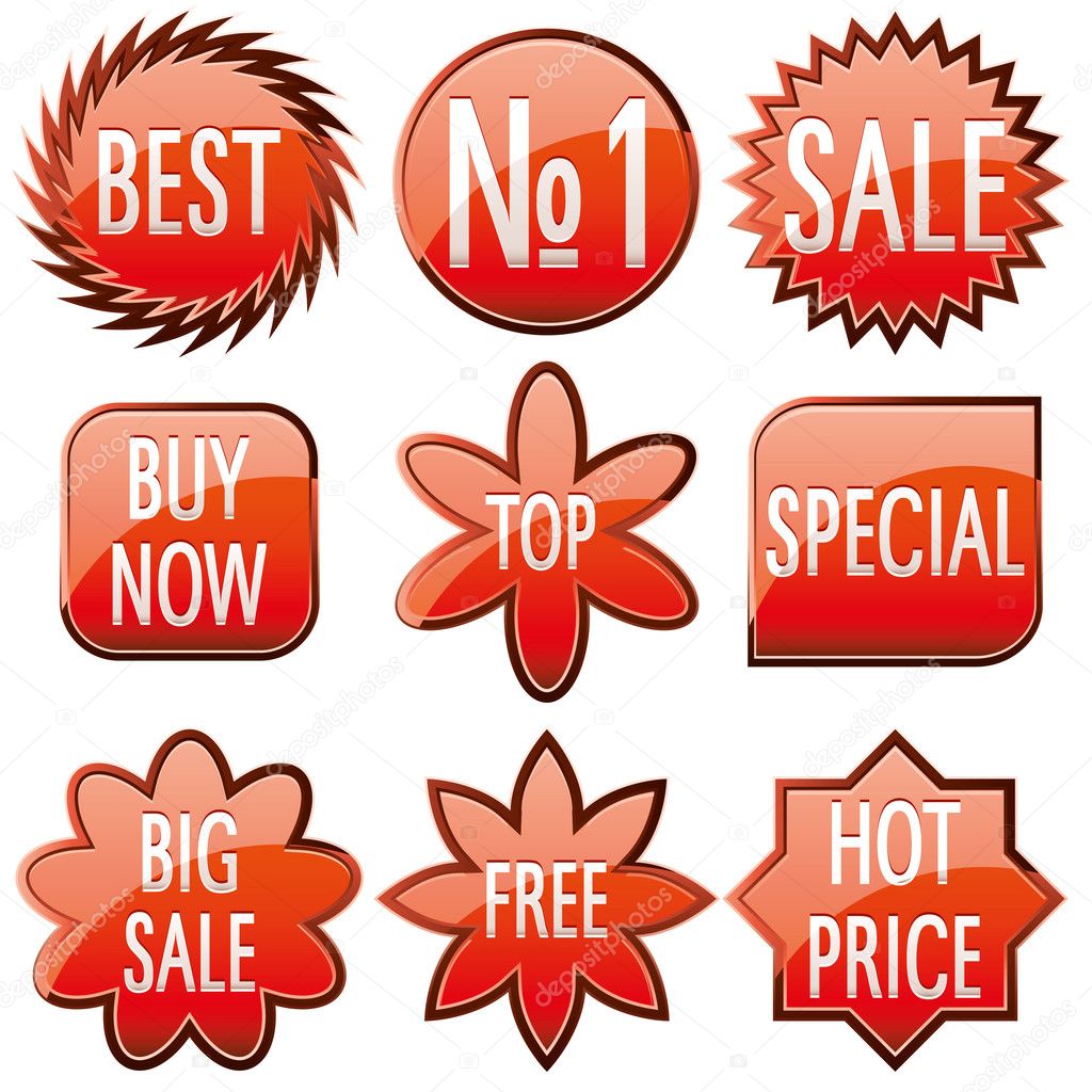 Red Sale buttons