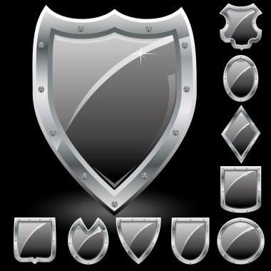 Black shields clipart