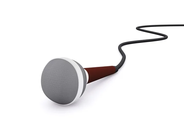 Um único microfone. 3D — Fotografia de Stock