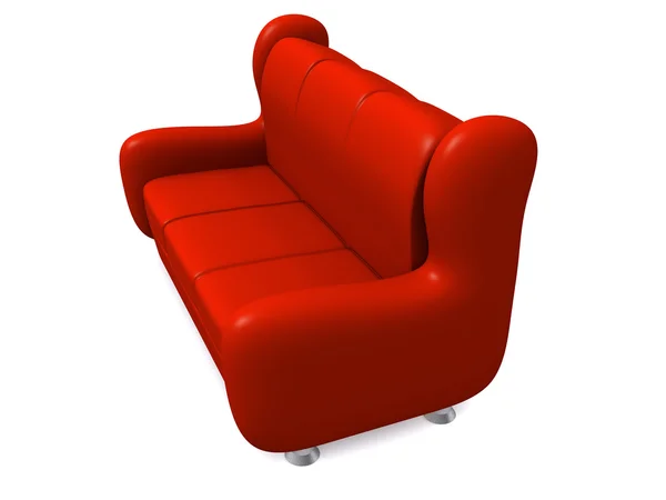 Sofá rojo — Foto de Stock