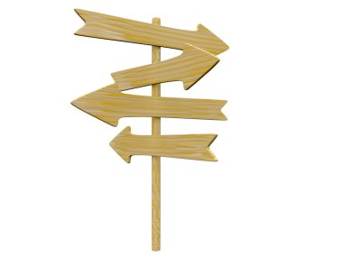 Wooden signpost clipart