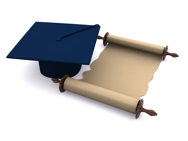 stock image Graduation objects on white