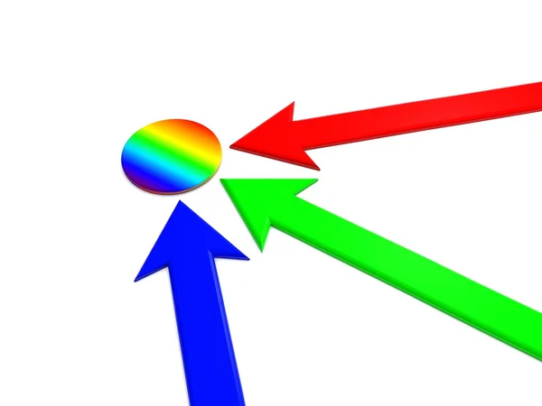 Rainbow pointer — Stock Photo, Image