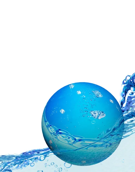 Пузырь воды, плавающий на воде — стоковое фото