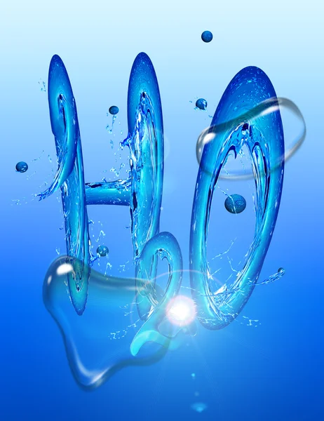 Formel von Wasser — Stockfoto