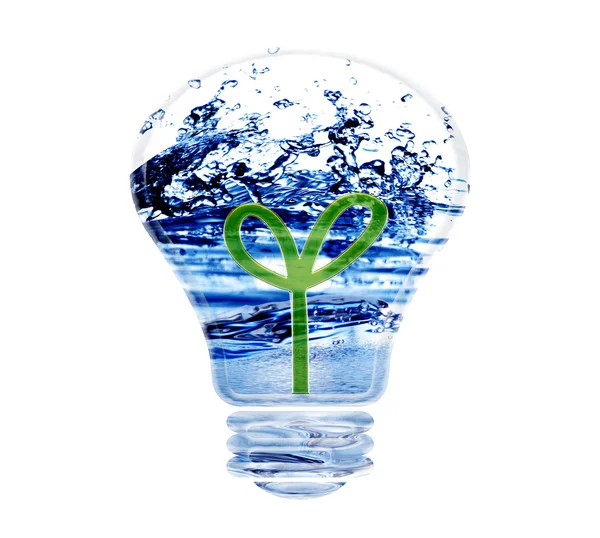 Green energy concept plant growing — Stock Photo, Image