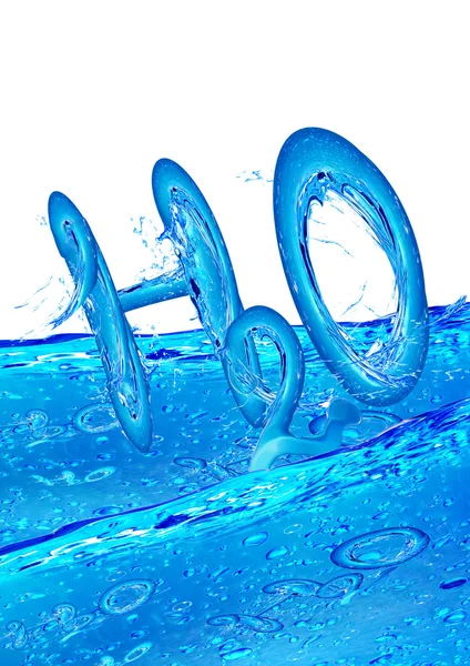 Формула воды — стоковое фото