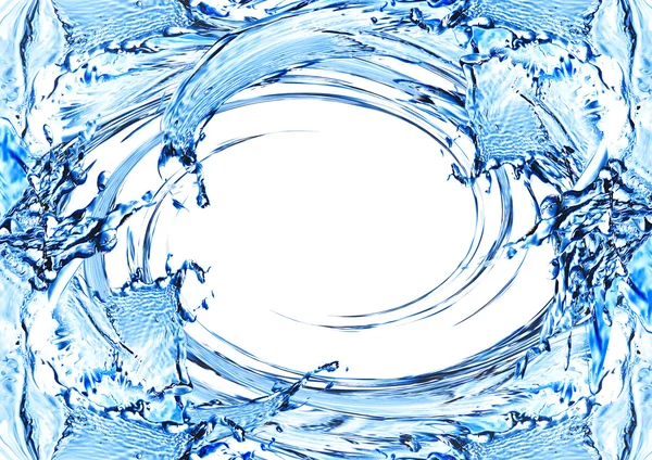 Blue water and water splash — Stock Photo, Image