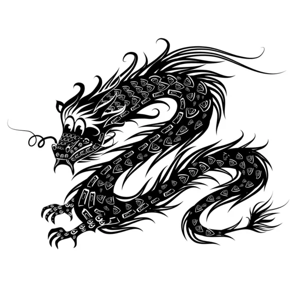 Dragon tribal tattoo | Iconic Dragon Tribal Tattoo Vector Illustration ...