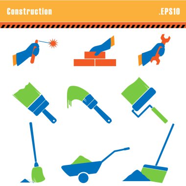 Set of icons construction a vector. clipart