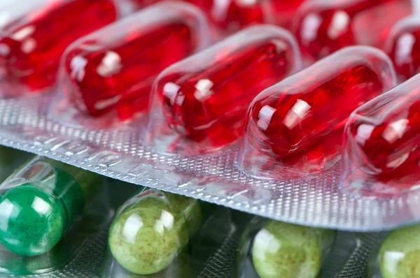 Pills in the pack close up. — Stock Photo, Image