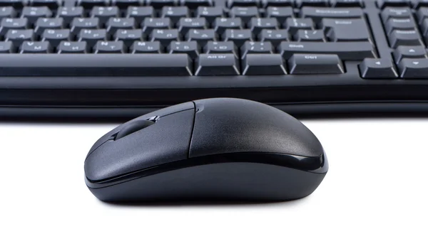 Počítačové myši klávesnice v pozadí. — Stock fotografie