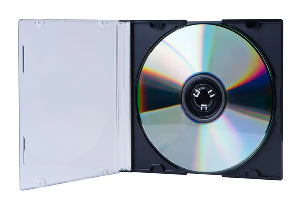 CD in the open box isolated. — Stock Photo, Image
