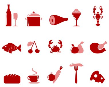 Icons food set. clipart